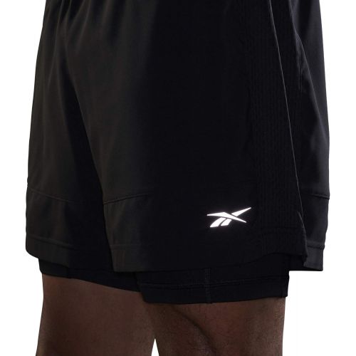  Reebok Mens Running Essentials 2 in 1 Shorts