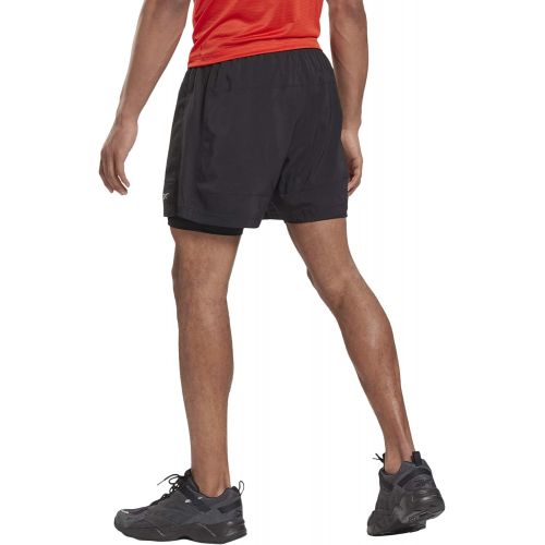  Reebok Mens Running Essentials 2 in 1 Shorts