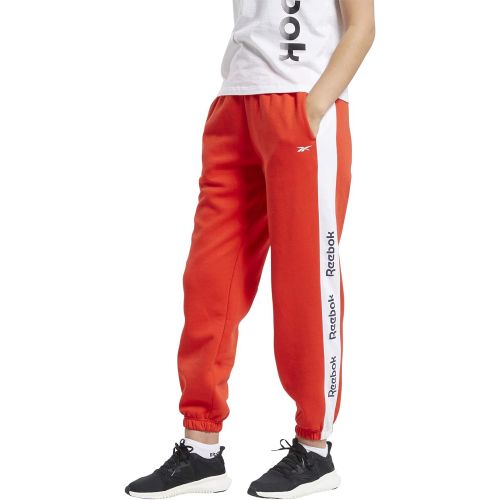  Reebok Womens Training Essentials Linear Logo Fleece Jogger Pants