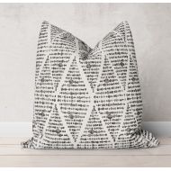 /ReedFeatherStraw Grey Pillow Covers - Throw Pillow Covers - Decorative Pillow Covers - Graphite Grey and White - Grey Bedroom Decor - Sofa Pillow Covers