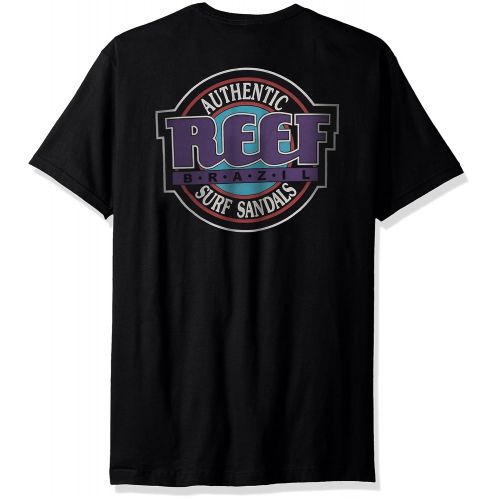  Reef REEF Mens Graphic T-Shirt, Authentic Black, Medium