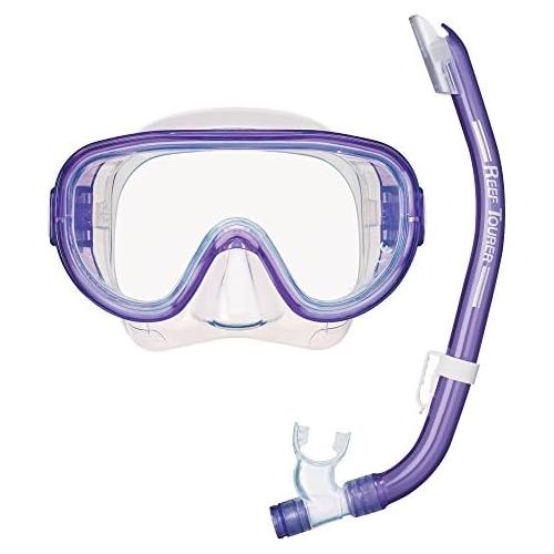  ReefTourer Unisex-Adult RC-0105-LV Mask Und Snorkel Combo Set, Lavender, One Size