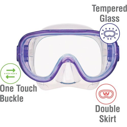  ReefTourer Unisex-Adult RC-0105-LV Mask Und Snorkel Combo Set, Lavender, One Size