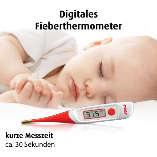  reer 9840 Digitales Express-Fieber-Thermometer fuers Baby, misst in 30 Sekunden, fuer Nickel-Allergiker geeignet