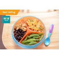 Reerpu ReeR Section Divided Plate Dish Stay Put Bowl with Twisty Suction Base for Infant Toddler and 6 Months...