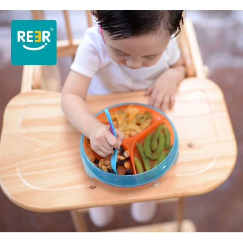  Reerpu ReeR Section Divided Plate Dish Stay Put Bowl with Twisty Suction Base for Infant Toddler and 6 Months...