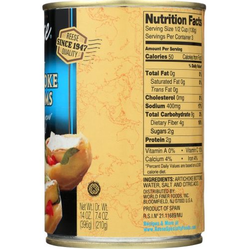  Reese Artichoke Bottoms, 14-Ounces (Pack of 12)