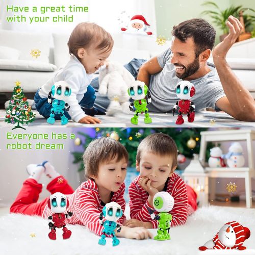  [아마존베스트]Refasy Talking Robot Toys for Kids, Mini Robot Toys Repeats What You Say with Flashing Lights and Touch Control, Children Toys Gifts for Boys and Girls Age 3 4 5 6 7 8 9