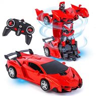 Refasy RC Cars for Boys Age 4-7,Remote Control Transformation Car Robot Toys for Child Electric Deformation Car Vehicle Toys for Kid 8-15 Ages Transforming Toy Deformed Cars Best B