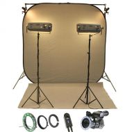 Reflecmedia RM 7221DM 7.0 x 7.0' Chromaflex All In One Bundle with Medium Dual LiteRing