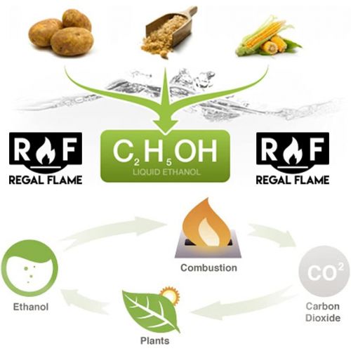  [아마존베스트]Regal Flame Premium Ventless Bio Ethanol Fireplace Fuel - 48 Quart