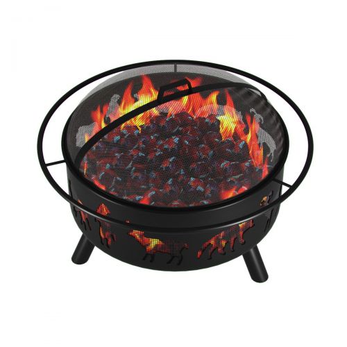  Regal Flame Wild Life 23” Portable Outdoor Fireplace Fire Pit Ring For Backyard Patio Fire, RV, Patio Heater, Stove, Camping, Bonfire, Picnic, Firebowl No Propane, Includes Safety Mesh Cover,