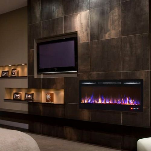  Regal Flame Lexington 35 Crystal Built in Wall Ventless Heater Recessed Wall Mounted Electric Fireplace Better than Wood Fireplaces, Gas Logs, Inserts, Log Sets, Gas, Space Heaters