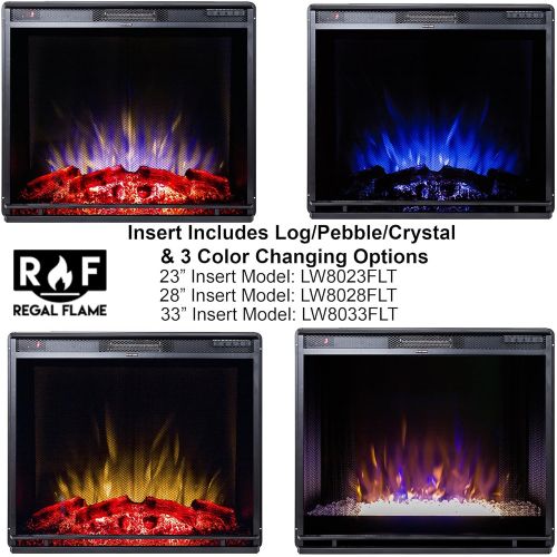  Regal Flame 28 Flat Ventless Heater Electric Fireplace Insert Better than Wood Fireplaces, Gas Logs, Wall Mounted, Log Sets, Gas, Space Heaters, Propane, Gel, Ethanol, Fireplaces -