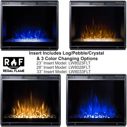  Regal Flame 28 Flat Ventless Heater Electric Fireplace Insert Better than Wood Fireplaces, Gas Logs, Wall Mounted, Log Sets, Gas, Space Heaters, Propane, Gel, Ethanol, Fireplaces -