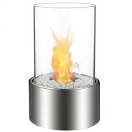 Regal Flame Eden Ventless Tabletop Portable Bio Ethanol Fireplace in Stainless Steel