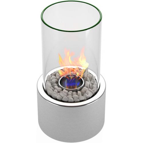  Regal Flame Eden Ventless Tabletop Portable Bio Ethanol Fireplace in Stainless Steel