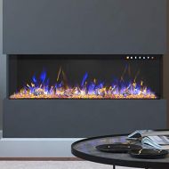 Regal Flame Spectrum Modern Linear Electric 3 Sided Wall Mounted Built-in Recessed Fireplace (36)