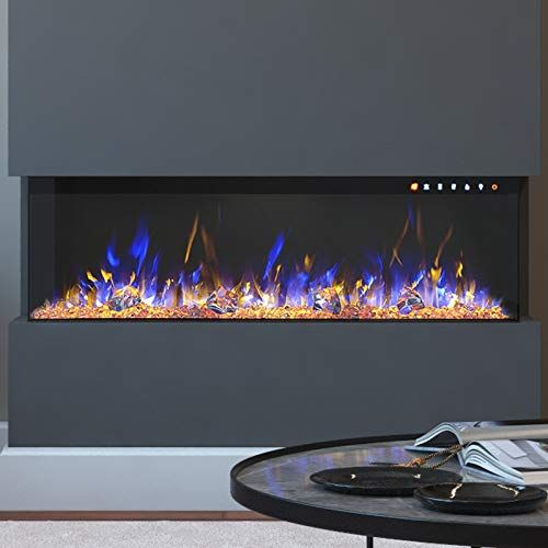  Regal Flame Spectrum Modern Linear Electric 3 Sided Wall Mounted Built-in Recessed Fireplace (36)