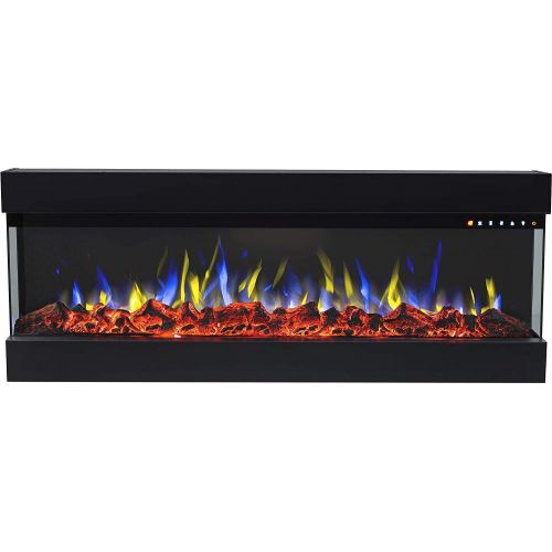  Regal Flame Spectrum Modern Linear Electric 3 Sided Wall Mounted Built-in Recessed Fireplace (36)