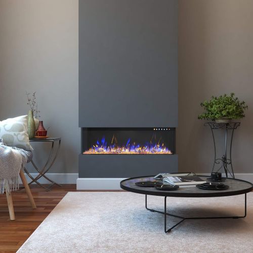  Regal Flame Spectrum Modern Linear Electric 3 Sided Wall Mounted Built-in Recessed Fireplace (36)