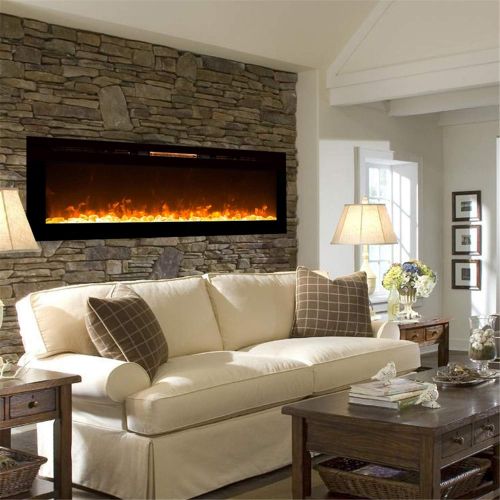  Regal Flame Astoria 60 Crystal Built-in Ventless Recessed Wall Mounted Electric Fireplace Better than Wood Fireplaces, Gas Logs, Inserts, Log Sets, Gas, Space Heaters, Propane