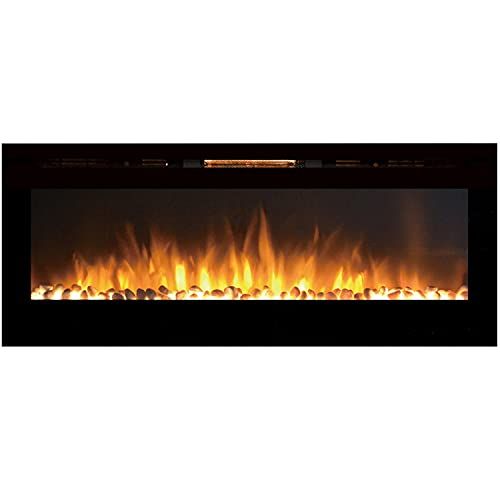  Regal Flame Astoria 60 Pebble Built-in Ventless Recessed Wall Mounted Electric Fireplace Better than Wood Fireplaces, Gas Logs, Inserts, Log Sets, Gas, Space Heaters, Propane