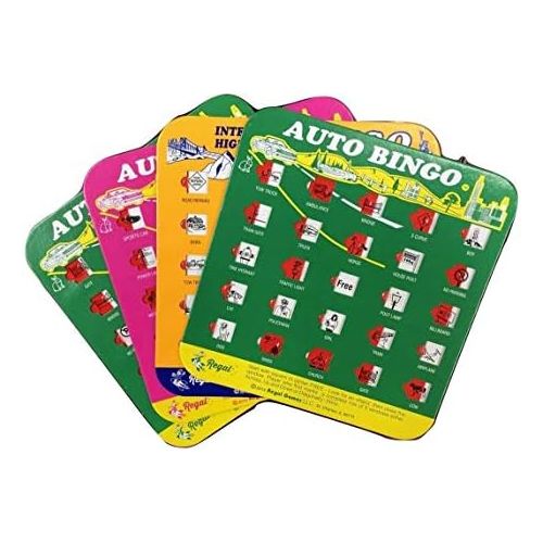  [아마존베스트]Regal Games Original Travel Bingo 4 Pack - Great for Family Vacations Car Rides and Road Trips …