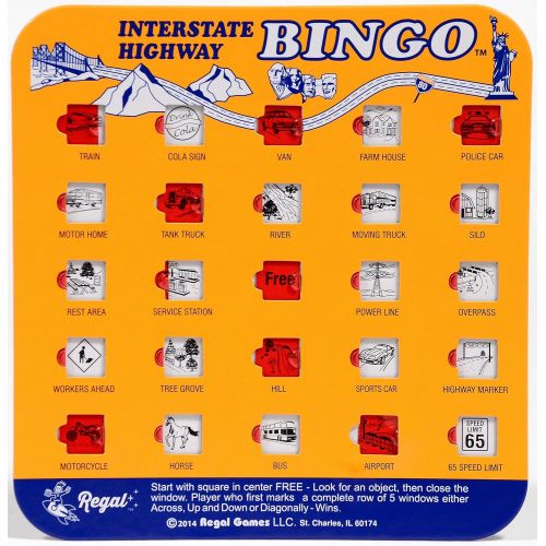  [아마존베스트]Regal Games Original Travel Bingo 4 Pack - Great for Family Vacations Car Rides and Road Trips …