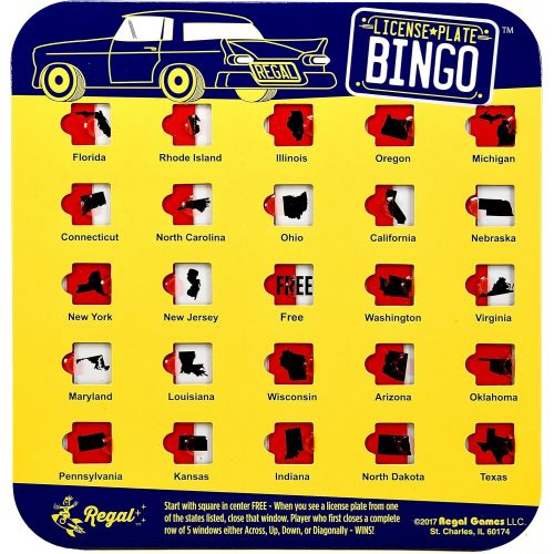  [아마존베스트]Regal Games Original Travel Bingo 4 Packs (License Plate)