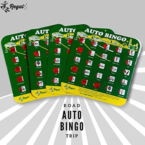  [아마존베스트]Regal Games Green Auto Backseat Bingo Pack of 4 Bingo Cards Great For Family Vactions Car Rides and Road Trips