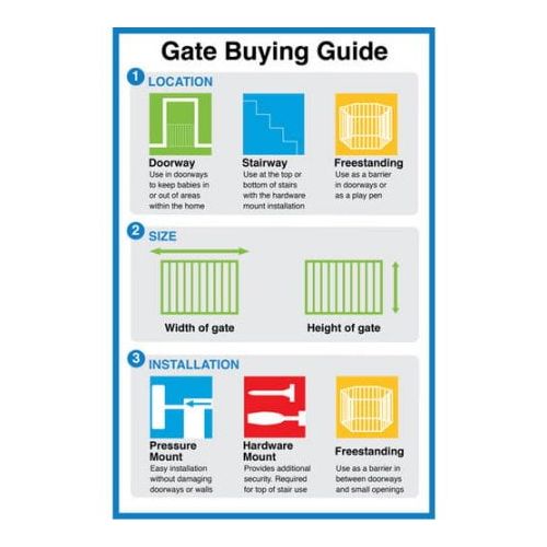  Regalo Home Accents Safety Baby Gate, 30”-43.5” Wide, Black