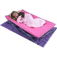 Regalo My Cot Portable Toddler Bed, Includes Fitted Sheet, Pink