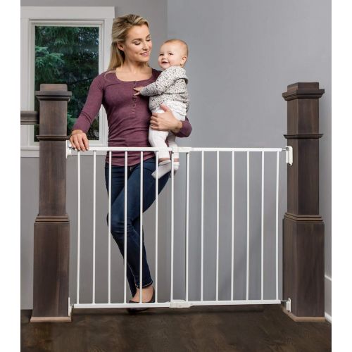  Regalo 2-in-1 Extra Wide Stairway and Hallway Walk Through Baby Safety Gate with Mounting Kit