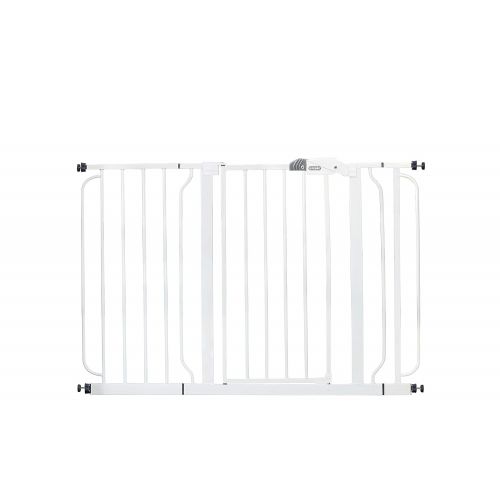  Regalo Easy Step 49-Inch Extra Wide Baby Gate, Includes 4-Inch and 12-Inch Extension Kit, 4 Pack of Pressure Mount Kit and 4 Pack of Wall Mount Kit