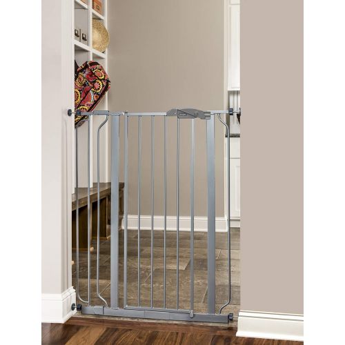  Regalo Easy Step Extra Tall Metal Walk Thru Baby Gate Safety gate, Platinum