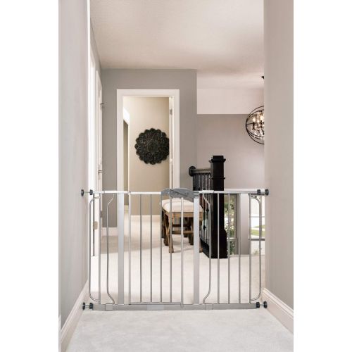  Regalo Easy Step 49-Inch Extra Wide Baby Gate, Includes 4-Inch and 12-Inch Extension Kit, 4 Pack of Pressure Mount Kit, and 4 Pack of Wall Mount Kit