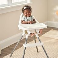 Regalo High Chair for Babies and Toddlers, Award Winning Brand, Removable Oversized Tray with Cup Holder, Five Point Harness, White