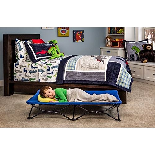  [아마존베스트]Regalo My Cot Portable Toddler Bed, Includes Fitted Sheet, Royal Blue