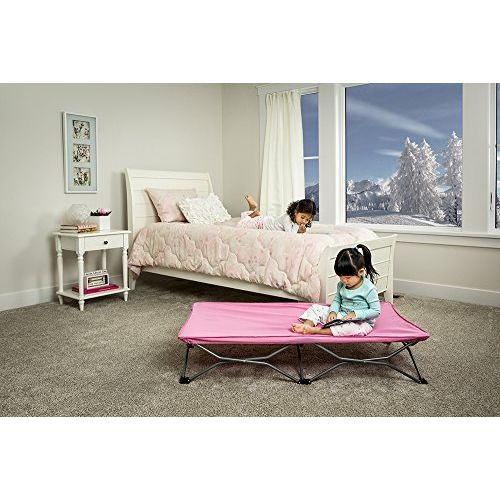  Regalo My Cot Portable Toddler Bed, Includes Fitted Sheet, Pink