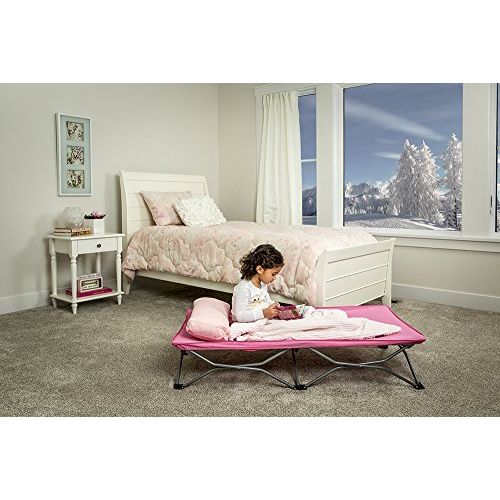  Regalo My Cot Portable Toddler Bed, Includes Fitted Sheet, Pink