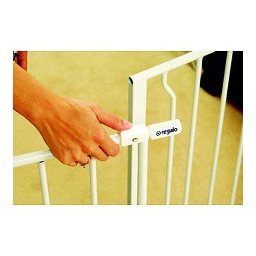  Regalo Easy-Open Walk-Through Safety Baby Gate with Extensions (29-50 inches)