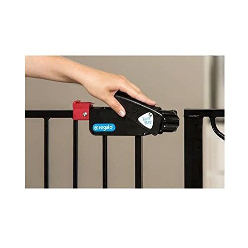  Regalo Deluxe Easy Step 41 Extra-tall Walk Through Pet & Baby Safety Security Gate Black - Steel...