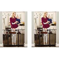 Regalo Home Accents 43-Inch Extra Wide Walk Thru Gate, Home Decor Hardwood and Steel (2-(Pack))