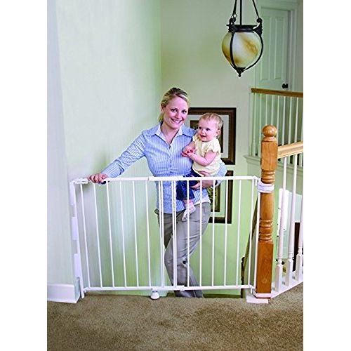  Regalo White, 35, Convenient Walk Through Top of Stairs Gate with Mounting Kit