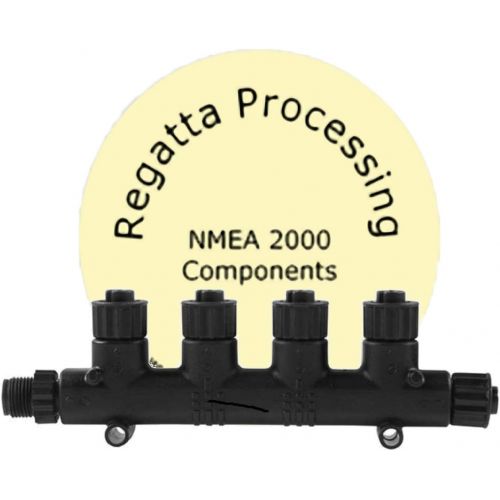  Regatta Processing NMEA 2000 (N2k) 4-Port MultiPort (Tee) T-Connector for Garmin Lowrance Simrad B&G Navico Networks