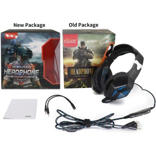  [아마존 핫딜]  [아마존핫딜]RegeMoudal Gaming Headset for Xbox One, PS4, PC, Noise Cancelling Over Ear Headphones Mic, Blue LED Light, Subwoofer Surround, Soft Memory Earmuffs for PC Laptop Tablet and Smart P