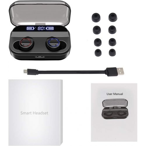  [아마존 핫딜]  [아마존핫딜][2019 Latest Style]Wireless Earbuds, RegeMoudal Bluetooth Earbuds with Charging Display,Bluetooth Headset Wireless Earphones IPX7 Waterproof Bluetooth 5.0 Hi-Fi Stereo Sound with 4