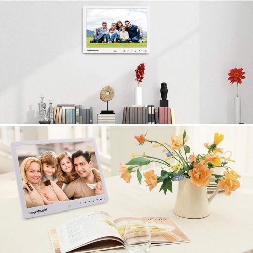  [아마존 핫딜] Digital Photo Frame,RegeMoudal 12 Inch Picture Frame with Remote Control 1080P High Definition, Support 32G SD and USB, Various Display Modes, for Pictures and Videos (White)