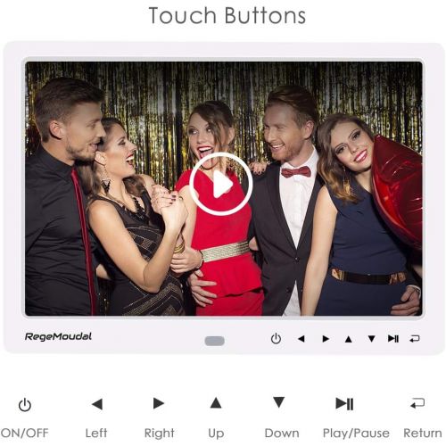  [아마존 핫딜] Digital Photo Frame,RegeMoudal 12 Inch Picture Frame with Remote Control 1080P High Definition, Support 32G SD and USB, Various Display Modes, for Pictures and Videos (White)
